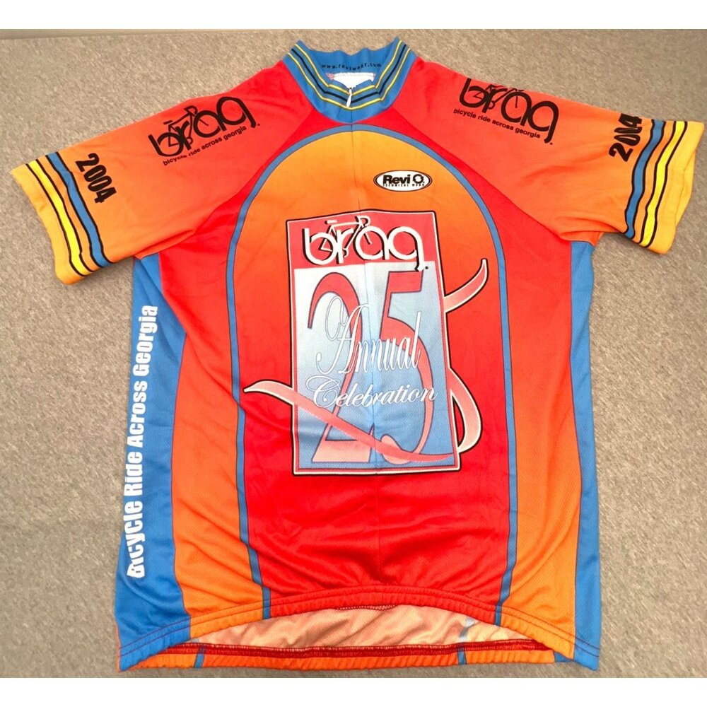 REVI Cycling Jersey‎ XL BRAG 2004 Bicycle Ride Georgia 25th Annual Celebration